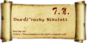 Thuránszky Nikolett névjegykártya